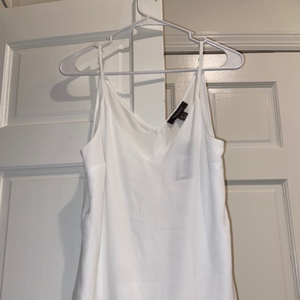 Primark White Chiffon Tank - Size S (6)